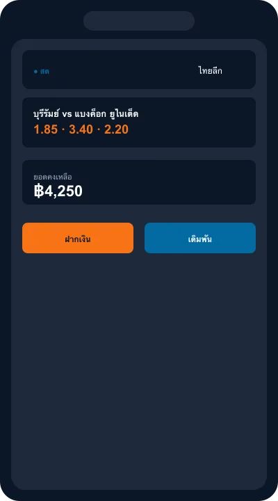 แอปมือถือ 12BET พร้อมเดิมพันไทยลีก (ภาพประกอบ)